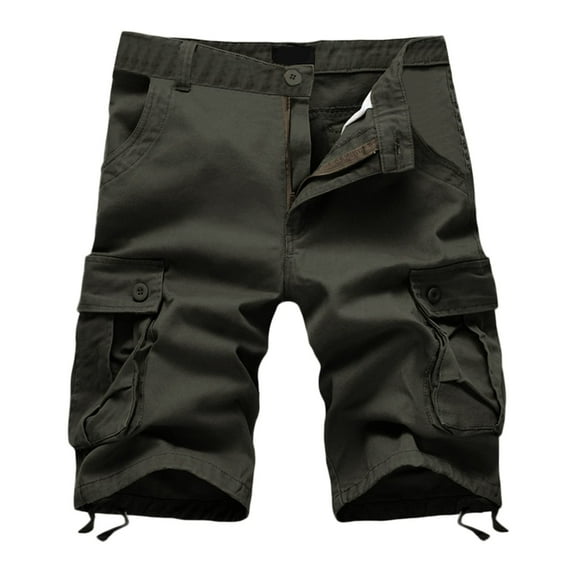 AOOCHASLIY Shorts Men Men's Plus Size Cargo Shorts Multi-Pockets Relaxed Summer Beach Shorts Pants