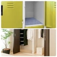 thumbnail image 7 of Uxcell 12" Self Adhesive Carpet Tile, 2 Pcs Small Area Square Polyester Rug Anti-Slip Reusable Peel and Stick Carpet Locker Rug Locker for Tabletop Background Decoration, Khaki, 7 of 7