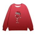 thumbnail image 4 of Sweatshirt Sweater Little Girls Printed Long Sleeves Tops Casual Fleece Sweater Crew Neck Oversized Pullover Cotton Clothes Casual Comfy Fall Winter Warm Sweatshirts Kids Coat, 4 of 4