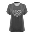 thumbnail image 4 of Camisetas Casuales de las Mujeres con Cuello en V Grande de la Calabaza de Acción de Gracias de Manga Corta, Base de Verano de Color Sólido para el Uso Diario, 4 of 4