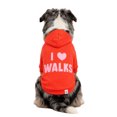 thumbnail image 5 of Oodles I Heart Walks Fall Dog Hoodie, Red, Large, 5 of 10