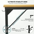 thumbnail image 3 of CONCETTA Computer Desk, 31 Inch with Storage Bag and Iron Hooks for Home, Office, Oak, 3 of 6