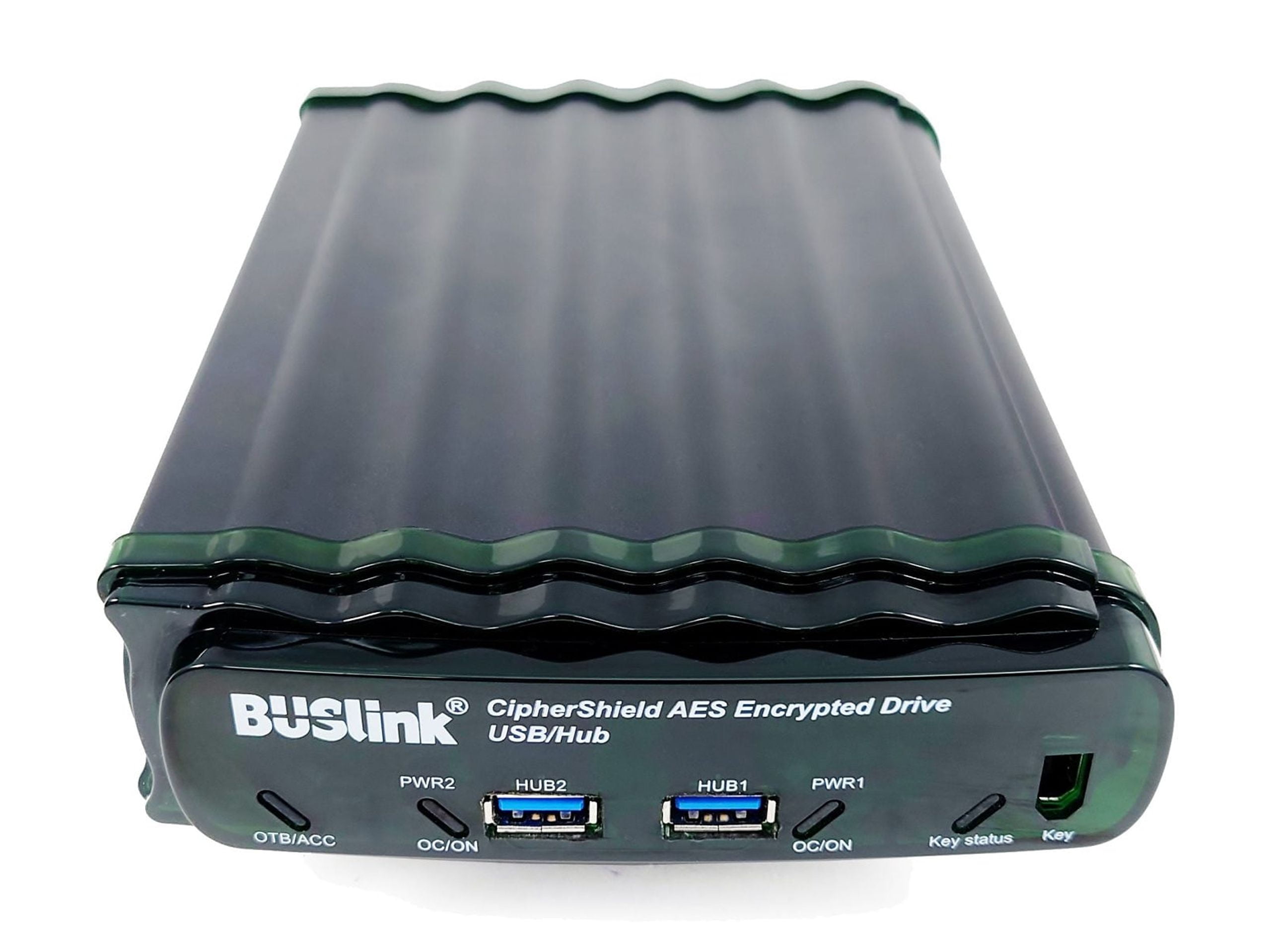Buslink CipherShield - CSE-4THS 4TB HDD - 256-bit AES FIPS 140-2 HIPAA - 2-port HUB - USB 3.2 Gen 1 (3.0)/eSATA - Hardware Encrypted External Desktop Drive