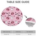 thumbnail image 6 of 44in Round Halloween Pumpkin Ghost Tablecloth with Elastic Edge, Fitted Table Cover for 36-44" Tables, Polyester Reusable Table Cloths Wipe Clean for Picnic, Dining, Outdoor Use and Party Decor, 6 of 7