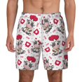 thumbnail image 2 of Goofa Caring Cow Printed Men's Swim Trunks Board Shorts Quick Dry Mens Swimming Trunks with Compression Liner,Breathable Fit Hawaii Beach Shorts-Medium, 2 of 9