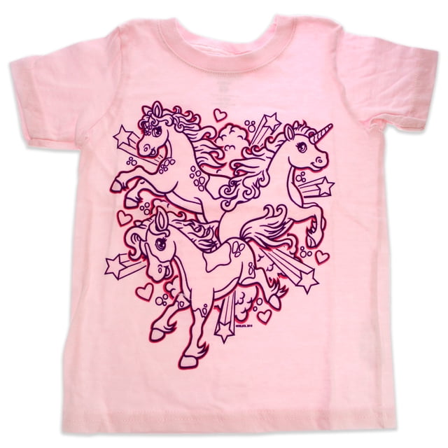 DelSol Camiseta (2T) Camiseta con cuello redondo para niñas - Iluv Horses - Balerina 1 Pc DelSol DelSol Camiseta (2T) 1 Pc