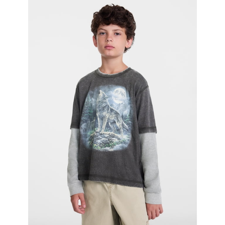 Weekend Academy Boys Layered-Look Graphic Tee photo 1