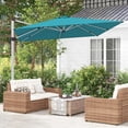 thumbnail image 4 of Costway Parasol Déporté de Patio 10 Pi, Parasol Suspendu d'Extérieur en Aluminium avec Rotation à 360°, Bleu, 4 of 10