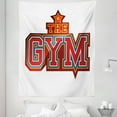 thumbnail image 1 of Fitness Tapestry, Vibrant the Gym Sign with Star Workout Bodybuilding Exercise, Fabric Wall Hanging Decor for Bedroom Living Room Dorm, 5 Sizes, Red Petrol Blue Orange, by Ambesonne, 1 of 1