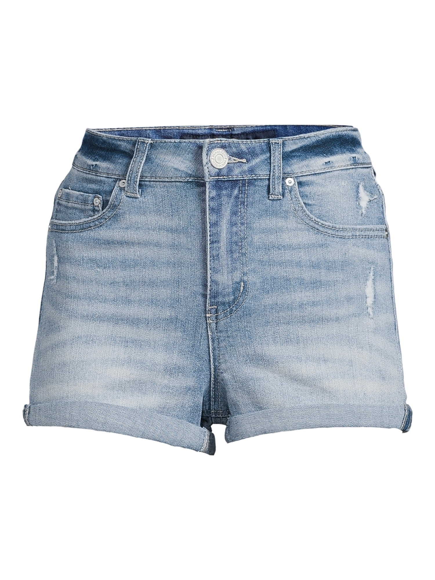 Indigo Rein Junior's High Rise Roll Cuff Shorts - Walmart.com