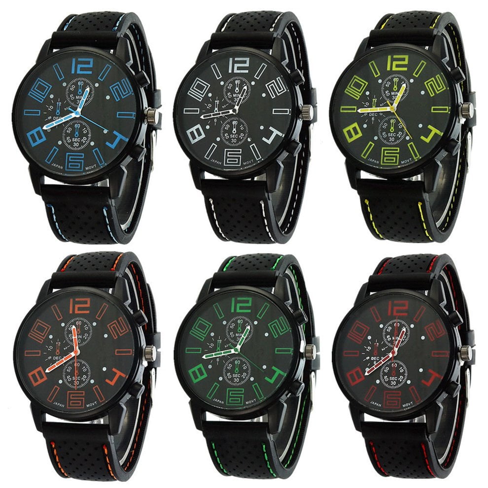 casual quartz analog silicone