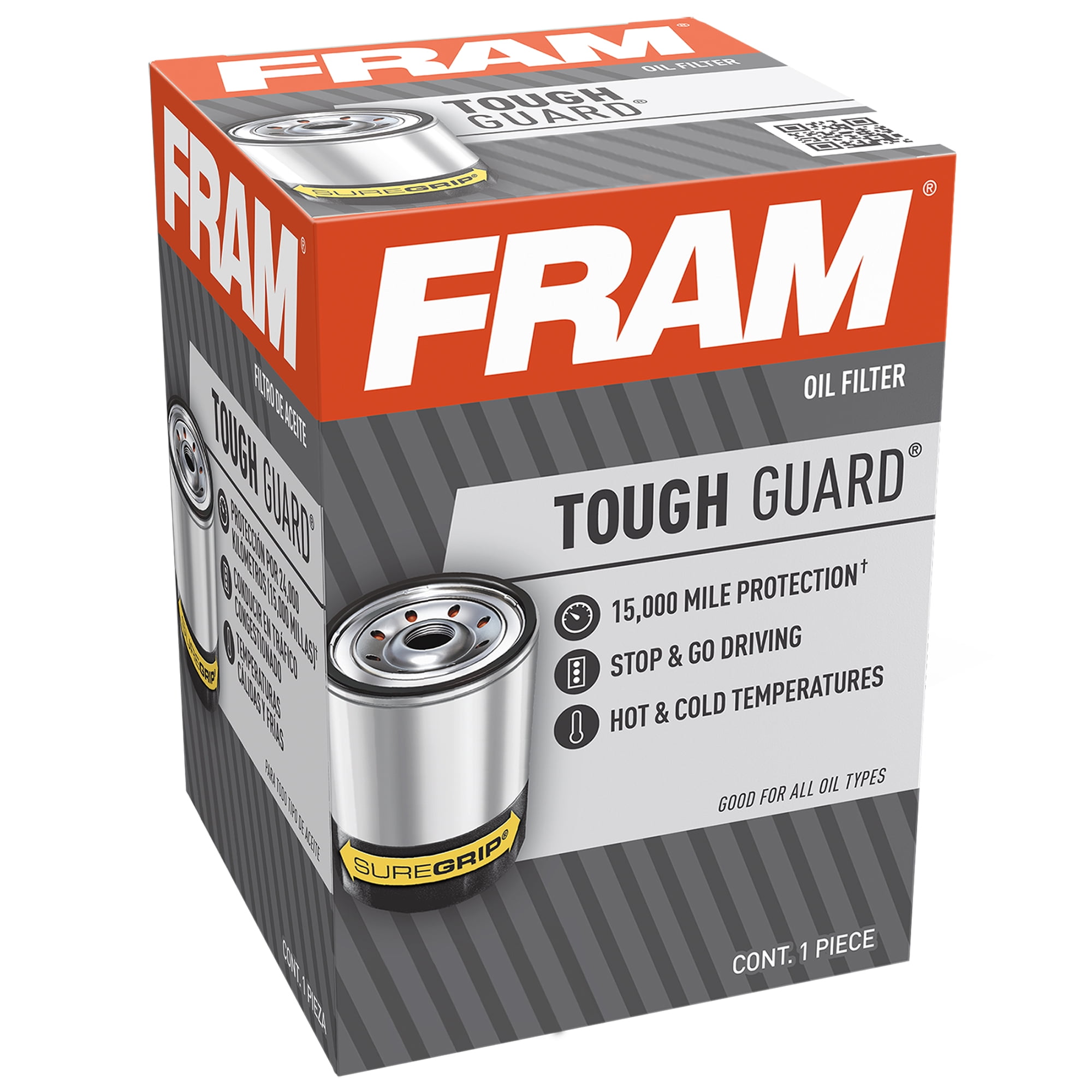 Fram Tough Guard Filter Tg2 15k Mile Change Interval Oil Filter Walmart Com Walmart Com