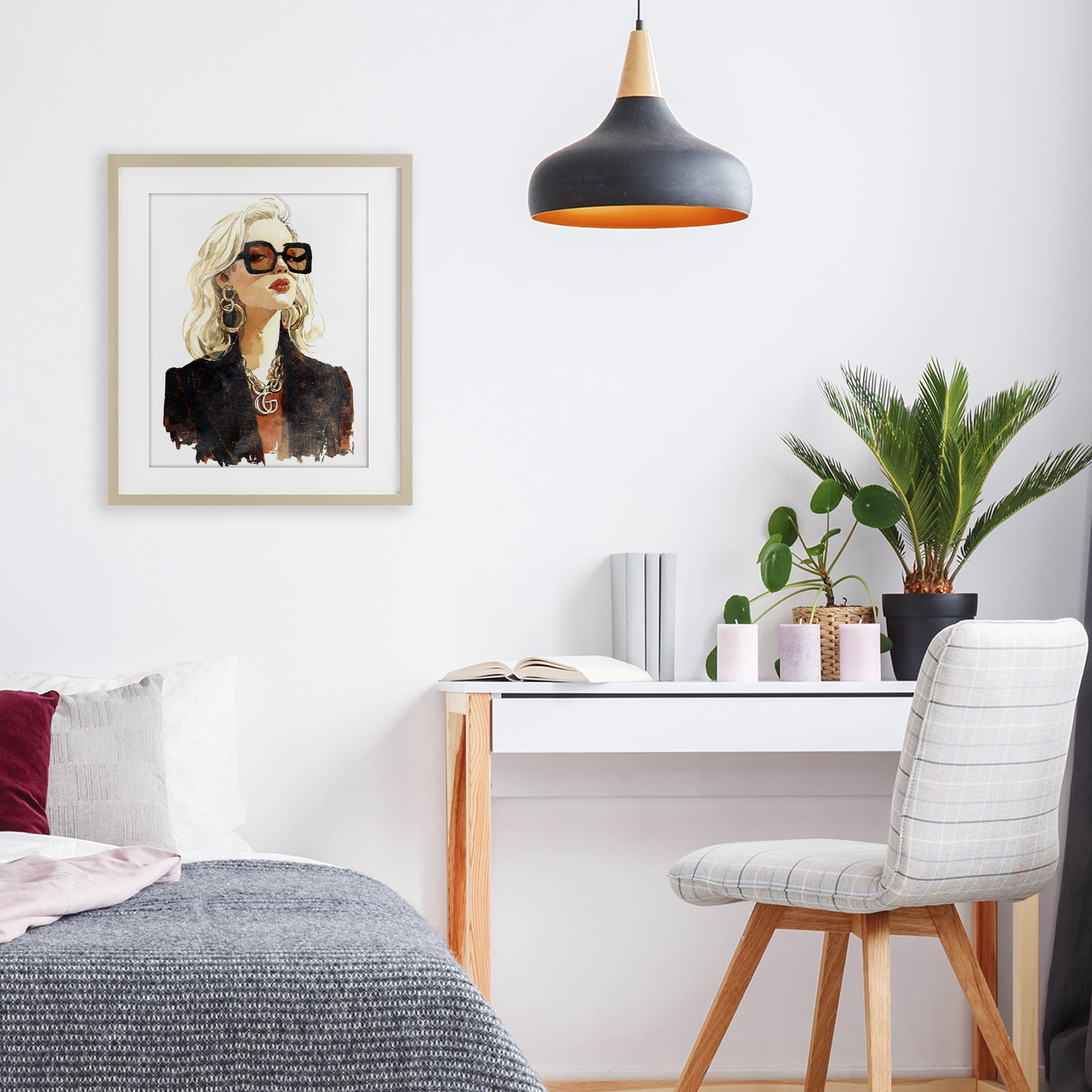 Stupell Industries Luxurious Gilded Gaze Birch Framed Print Under Glass, design by Svetlana Aleynikova