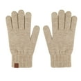 thumbnail image 3 of Ladies Gloves Magic Knit Gloves for Women Solid Colors Khaki Free, 3 of 4