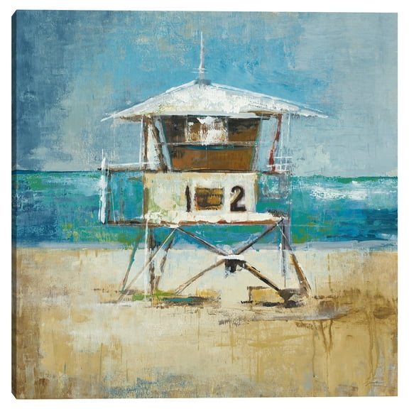 Lifeguard Tower by Liz Jardine Canvas Art Print