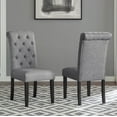 thumbnail image 4 of Roundhill Furniture Leviton Urban Style Dining Set: 30'' Height Table and 6 Chairs, Gray, 4 of 5
