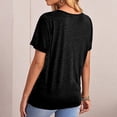 thumbnail image 4 of Women Short Sleeve Round Neck Shirts Summer Fashion Basic Tee, 4 of 9