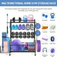 thumbnail image 5 of Weight Rack,Blacksmith 4-Layers Extra Large Heavy Duty Dumbbell Rack,Sports Equipment Organizer with Wheels and Hooks,Black, 5 of 7