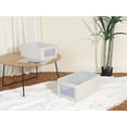 thumbnail image 7 of Unique Bargains Fabric Storage Cube Storage Bin Storage Basket Light Grey 16.2*9.5*6.7in, 7 of 7