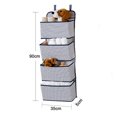 thumbnail image 4 of Estante colgante plegable de 4 bolsillos con 2 ganchos azul, 4 of 4