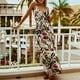 thumbnail image 2 of Vestidos Para Mujer Moda Con Cuello en V Estampado Bohemio Tirante Cordón Sin Mangas Vestido de Vacaciones Falda Larga Odeerbi ODB127391, 2 of 9