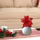 thumbnail image 4 of Puntoco Magnolia con purpurina navideña Magnolia con tallos Decoración para árbol de Navidad Corona de flores Decoración navideña de Año Nuevo Regalo festivo, 4 of 6