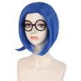 thumbnail image 5 of Peluca azul de tristeza de Inside Out para Halloween, disfraz de Cosplay de tristeza de cabello azul para mujer y niña, fiesta escolar de Navidad, Cosplay, 5 of 5