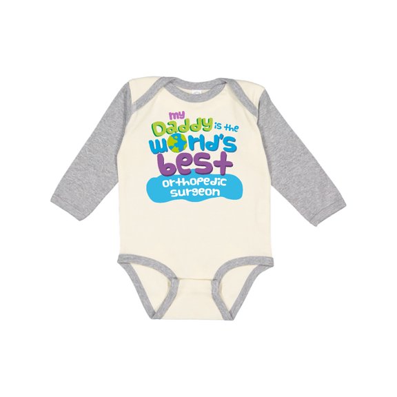 Inktastic Orthopedic Surgeon Daddy Boys or Girls Long Sleeve Baby Bodysuit