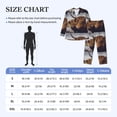 thumbnail image 4 of Salouo Yak Print Button-Front Long Sleeve Pajama Set for Men, Soft 2Pjs Men's Long Sleeve Sleepwear-XX-Large, 4 of 7