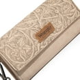 thumbnail image 5 of Wrangler Western Wallets for Women Trifold Wristlet Wallets Large Capacity Women Clutch Wallet with Coin Purse, Tan, 5 of 7
