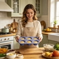 thumbnail image 6 of 6 Cup Silicone Muffin Pan Baking Tray, Nonstick Cupcake Molds for Muffins Brownies, Food Grade BPA Free Silicone Baking Pan, Easy Clean, 1 Pack, 11."x7.09"x1.57", 6 of 6