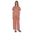 thumbnail image 1 of Inkmeso Women Cotton Nightwear Pajamas Set Classic Short Sleeve 2 Pc Shirt & Pajama Loungewear, 1 of 7
