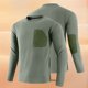 thumbnail image 1 of Blusas y camisas de manga larga con cuello redondo para hombre, estilo casual, a la moda, de color liso, para correr, fitness, con cremallera elástica alta, bolsillo, manga larga, cuello redondo, para, 1 of 9