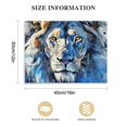thumbnail image 3 of Nawypu Lion Canvas Wall Art for Living Room, Blue Print Painting for Bedroom, Animal Picture Decor, Large, 3 of 6