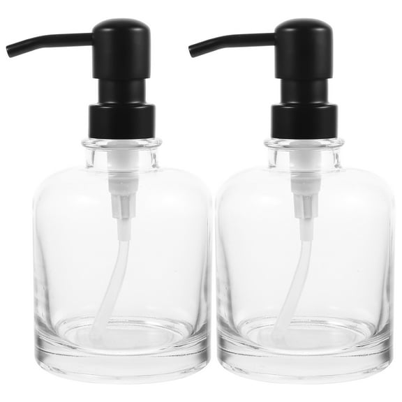 2Pcs Shampoo Dispenser with Pump Bathroom Soap Dispenser Transparent Shampoo Sub Bottle