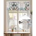 thumbnail image 7 of Abstract Shell Valances for Windows Blue Floral Ocean Coastal Valance Rod Pocket Light Filtering Short Window Treatments Curtains for Kitchen Bathroom Living Room Bedroom, 1 Panel, 42 x 18 Inch, 7 of 7