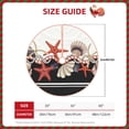 thumbnail image 3 of Daiia Starfishes Shells Drawing Merry Christmas Tree Skirt , Xmas Large Lace-up Tree Skirt, Santa Snowflakes Rustic Home Decorations New Year Party Farmhouse Decor-30", 3 of 7