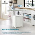 thumbnail image 2 of OakRidge Deluxe Ironing Board with Storage Cabinet, Perfect for Small Spaces with Extra Storage, Folding Station, Crafted with 100% Durable Wood, White Design – Measures 36.5" H x 15.5" W x 23" L, 2 of 8