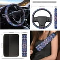 thumbnail image 5 of XYZCANDO Mandala Print Armrest Cover Keychain Lipstick Cover Handbrake Cover Fender Cover Trash Can Seat Belt Cover Car Cushion Cover Steering Wheel Cover Car Interior Decor, 5 of 7
