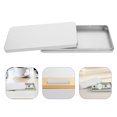 thumbnail image 3 of Shisuyan Cash Organizer Box With Lid Rectangular Money Storage Case For Bills Metal Cash Box For Home And Business Portable Banknote Holder, 3 of 8