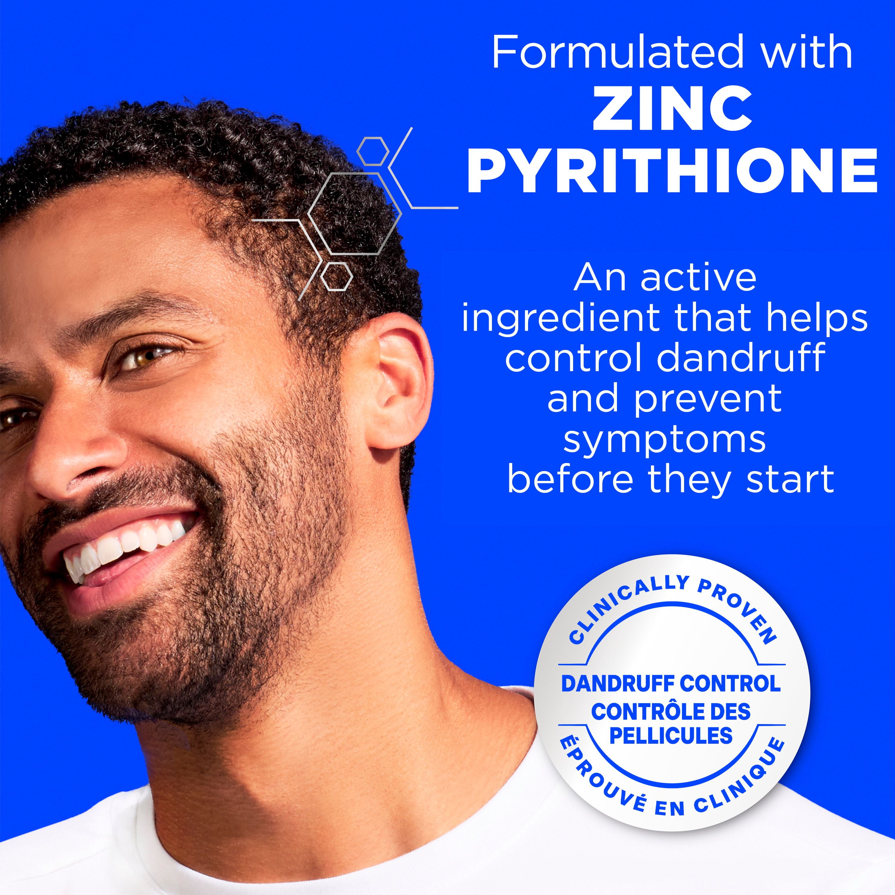 Shampooing et revitalisant antipelliculaire 2 en 1 Head and Shoulders pour hommes, traitement antipelliculaire, Agrumes et cèdre pour un usage quotidien, sans parabènes 370 ml