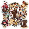 thumbnail image 3 of 35pcs-50pcs Pirate Adventure Stickers Stationery Stickers Nautical Kids Stickers Funny Graffiti Decals for Luggage Suitcase Laptop, 3 of 9