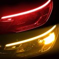 thumbnail image 2 of Turn Signal Strip Light Car Headlight Strip Light 60cm Dual Color Car Running Turn Signal LED Headlight Strip Tube Light 60cm/23.6in Red And Yellow ANGGREK 60 cm/23,6 pulgadas rojo y amarillo, 2 of 5
