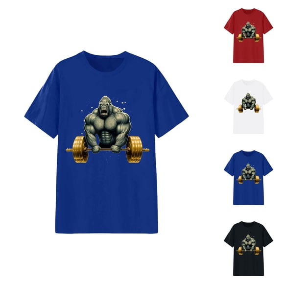 Gorilla Beast Gym Workout Lifting Weights Bodybuilding Womens Tshirt 2026 Summer Casual Short Sleeve Crewneck Graphic Tees