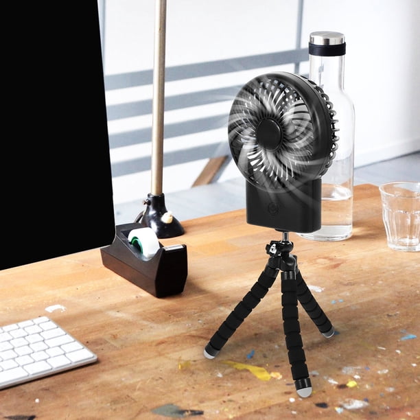 KAKOWELY Ventilador Portátil Negro Recargable USB Pequeño Y Para Cochecitos Uso Exterior