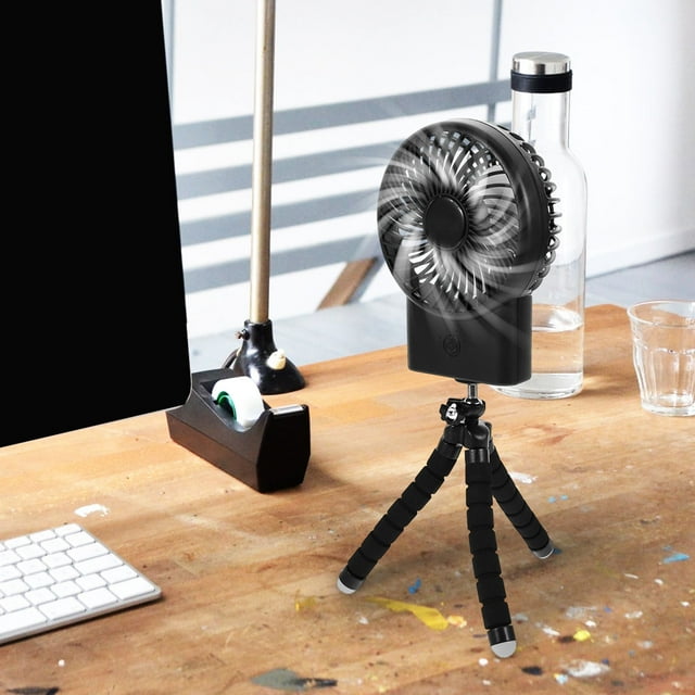 KAKOWELY Ventilador Portátil Negro Recargable USB Pequeño Y Para Cochecitos Uso Exterior