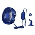 thumbnail image 3 of Kuntesetty USB Car Cooling Fan Air Circulation Fan Compact Universal Portable Rotatable 12V Blue, 3 of 9