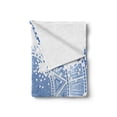 thumbnail image 2 of Geometric Soft Flannel Fleece Throw Blanket, Old Worn out Greek Mosaic Pattern Antique Historical Round Tile Artwork, Cozy Plush for Indoor and Outdoor Use, 60" x 80", Pale Blue, by Ambesonne, 2 of 6