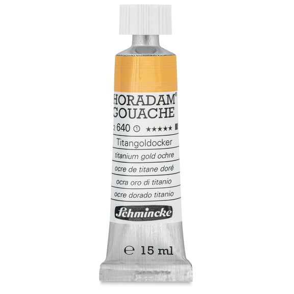 Schmincke Horadam Artist Gouache - Titanium Gold Ochre, 15 ml tube