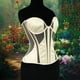 thumbnail image 4 of Corsé estereoscópico de corte en espiga de pescado con tirantes de hilo moldeado, camiseta sin mangas de poliéster para mujer, 4 of 8